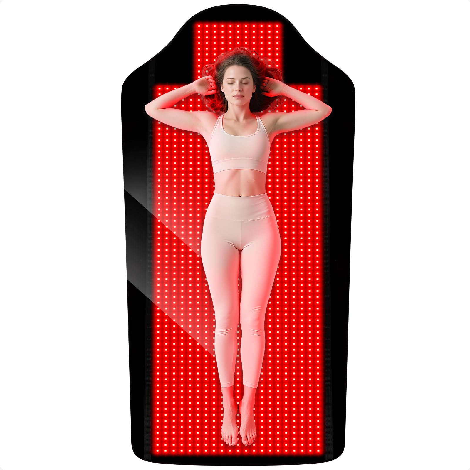 Cholas Mat thérapie lumière rouge et infrarouge, couverture corporelle complète pour relaxation.