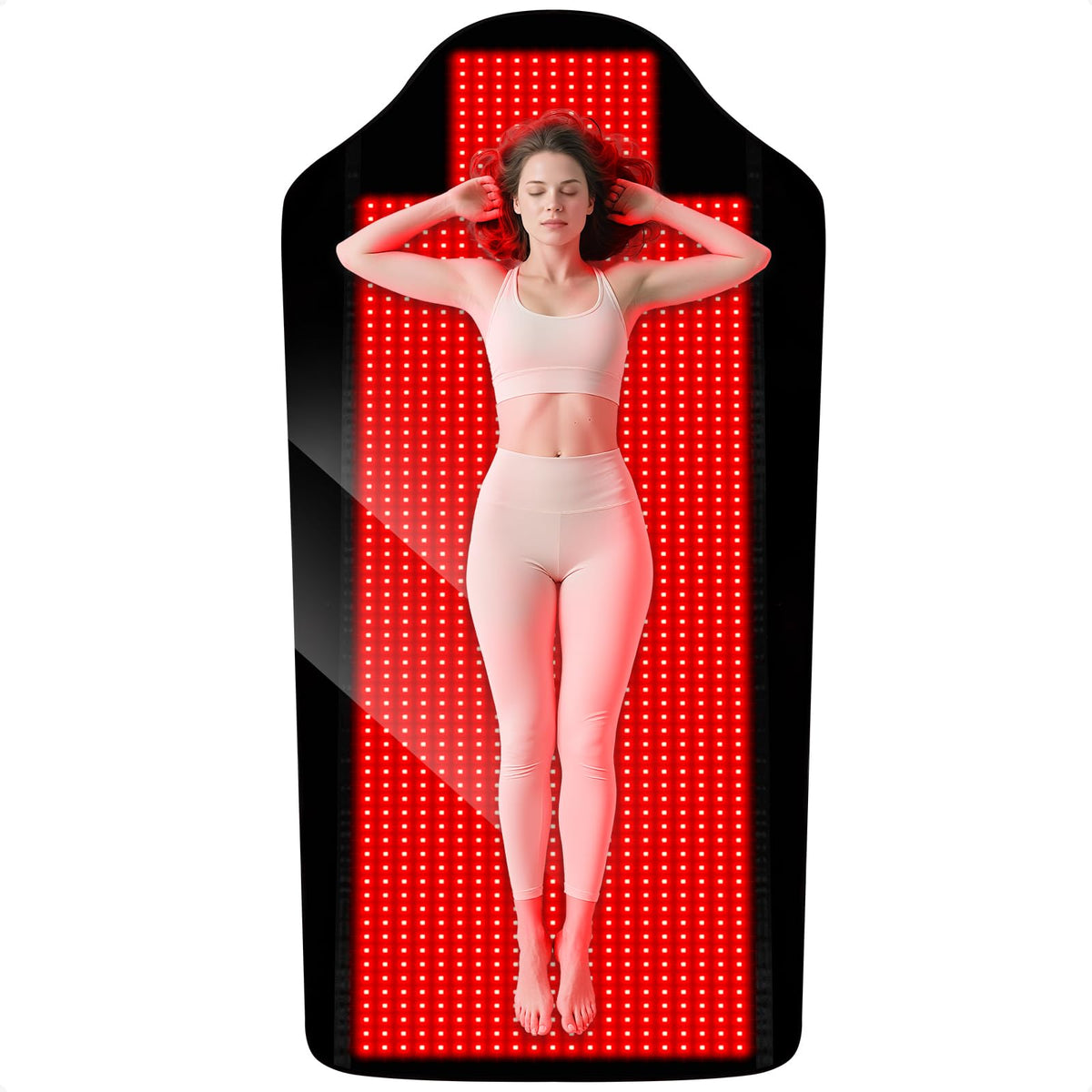 Cholas Mat thérapie lumière rouge et infrarouge, couverture corporelle complète pour relaxation.
