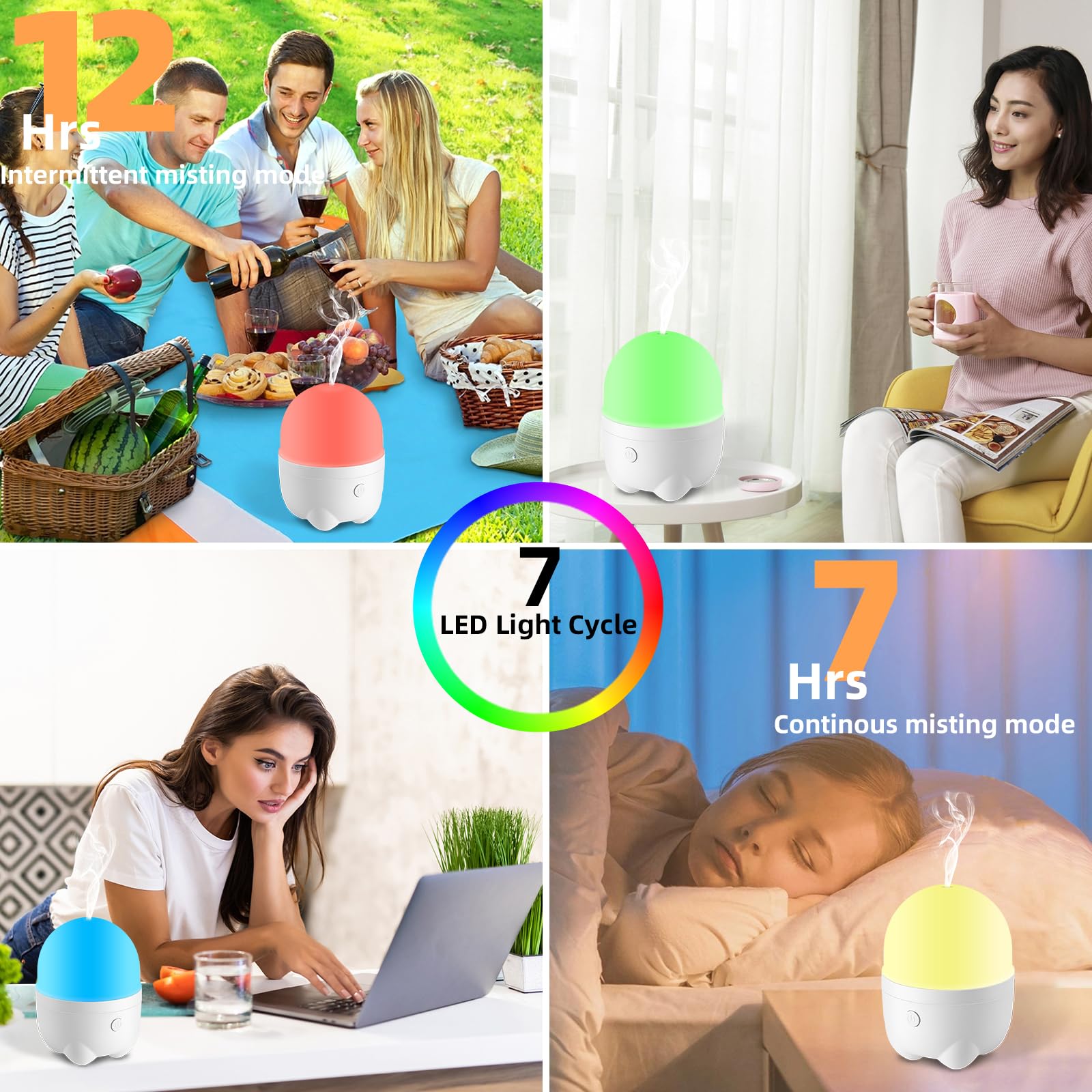 Diffuseur ultrasonique CHOUWEEK silencieux, idéal pour chambre et bureau.