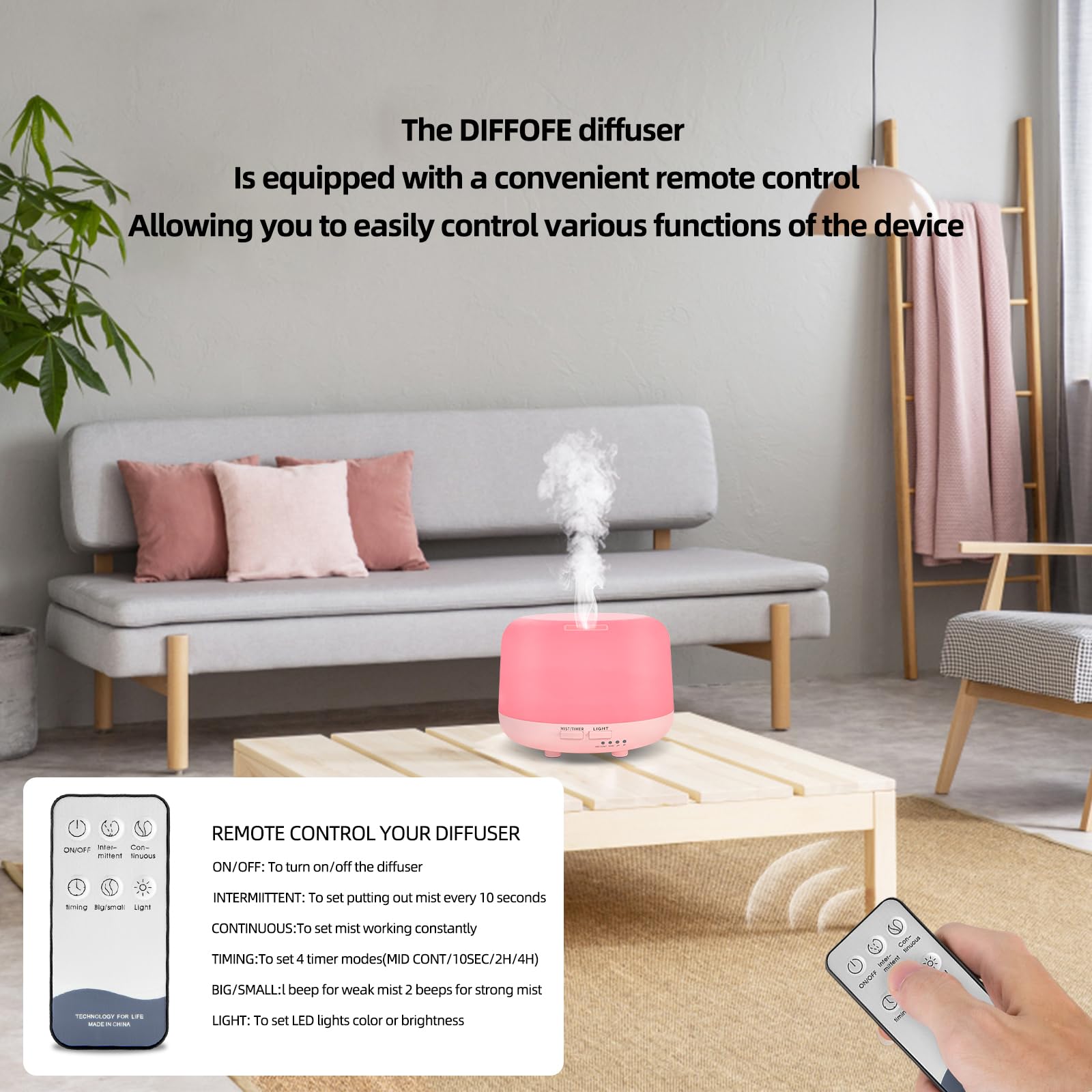 Diffuseur ultrasonique CHOUWEEK silencieux pour une diffusion discrète et apaisante.