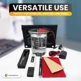 Option alimentation secteur ou batterie pour l utilisation en déplacement.