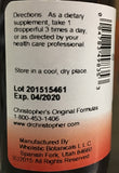 pipette Christopher's Original Formulas, chardon-marie, dosage précis pour chaque prise.