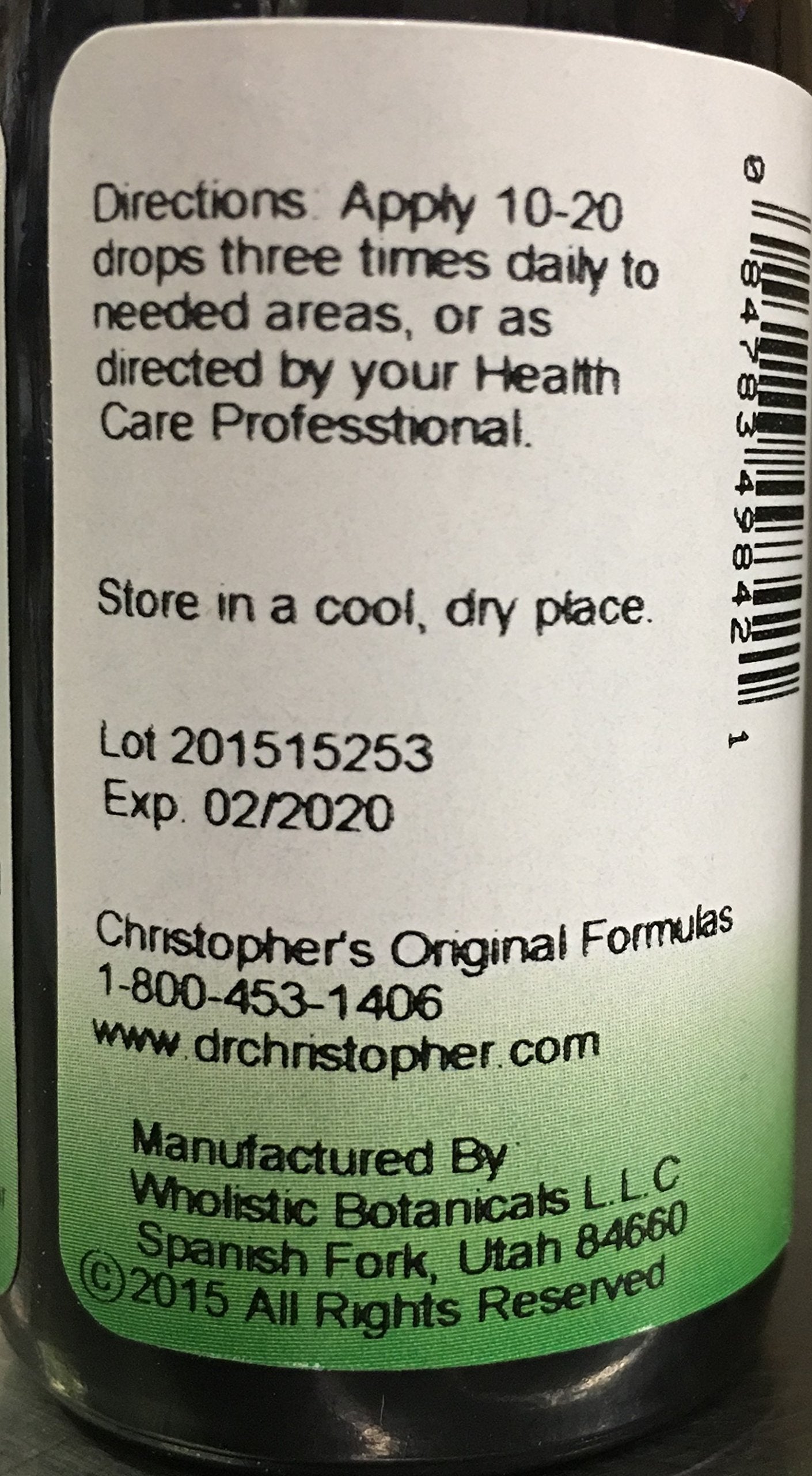 Christopher's Original Formulas CSR Extract — pipette précise pour doser facilement