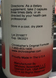 Christopher's Original Formulas – emballage du produit, symbole de qualité et naturel.