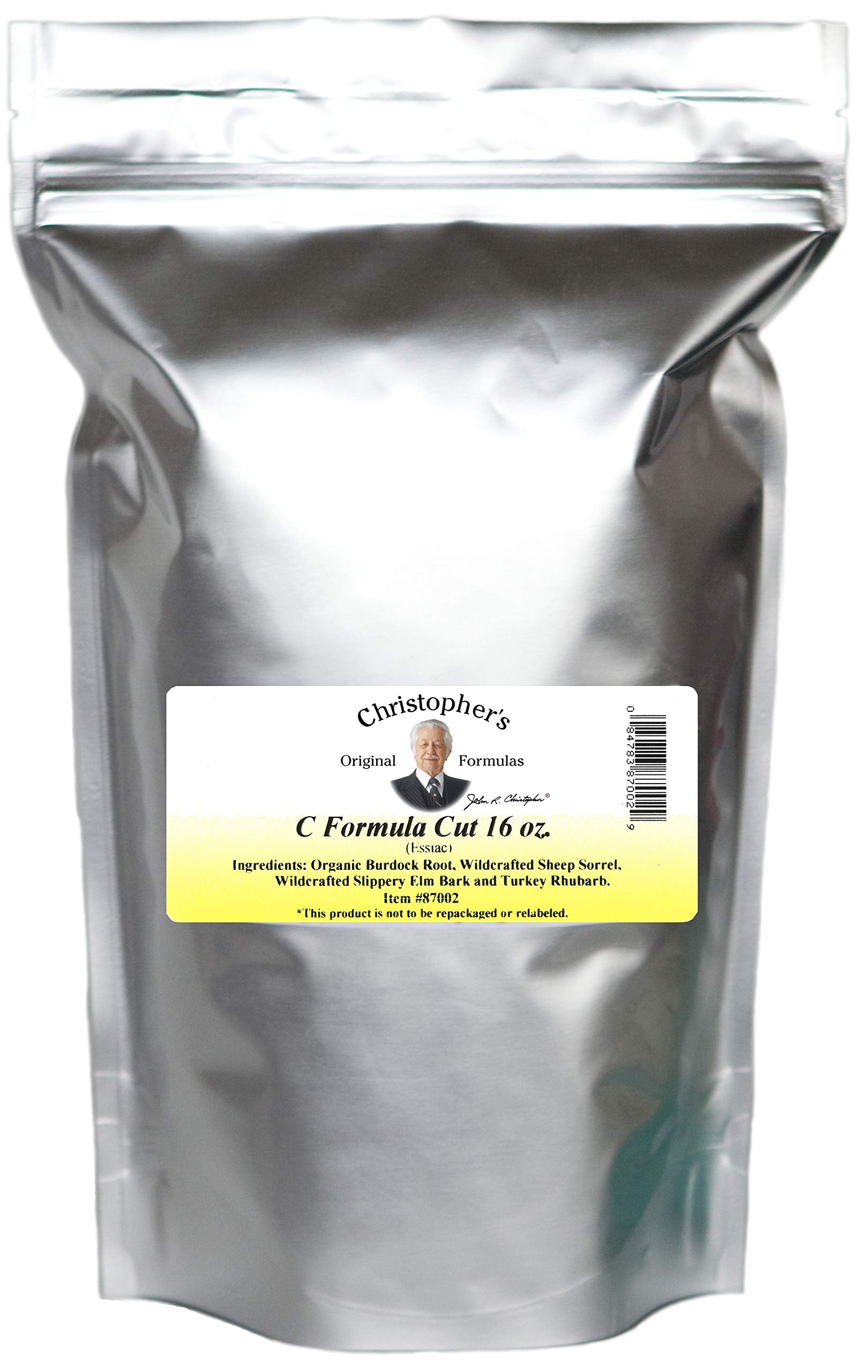 Essiac-C Formule Cut 16 onces – bouteille Christopher's Formules Originales prête à l'usage