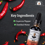 Emballage compact Christopher's Original Formulas Extrait Cayenne, idéal pour le voyage.