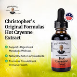 Etiquette lisible et flacon clair Christopher's Original Formulas Extrait Cayenne.