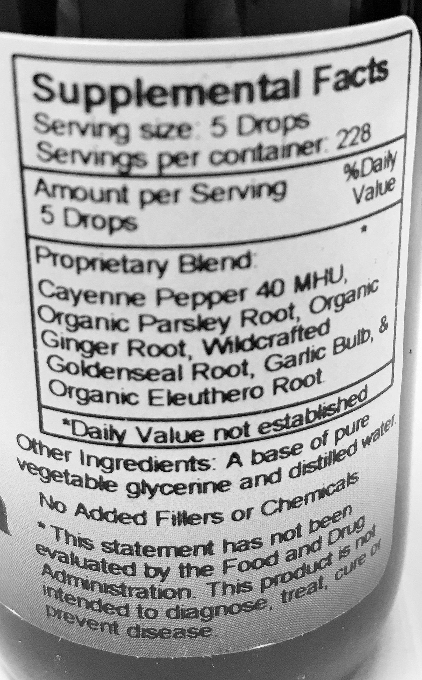 Christopher's Original Formulas Extrait Circulation Sanguine — étiquette lisible facilitant le dosage.