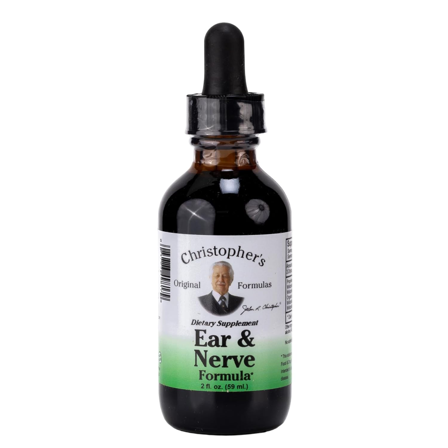 Extrait Oreille et Nerfs Christopher's Original Formulas, flacon 2 oz offrants un dosage pratique.
