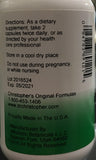 Bouteille Christopher's Original Formulas Femmes Reproductive, qualité et dosage pratique.