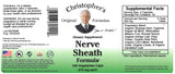 Christopher's Original Formulas Formule Gaine nerveuse, etiquette claire et lisible, instructions d'utilisation