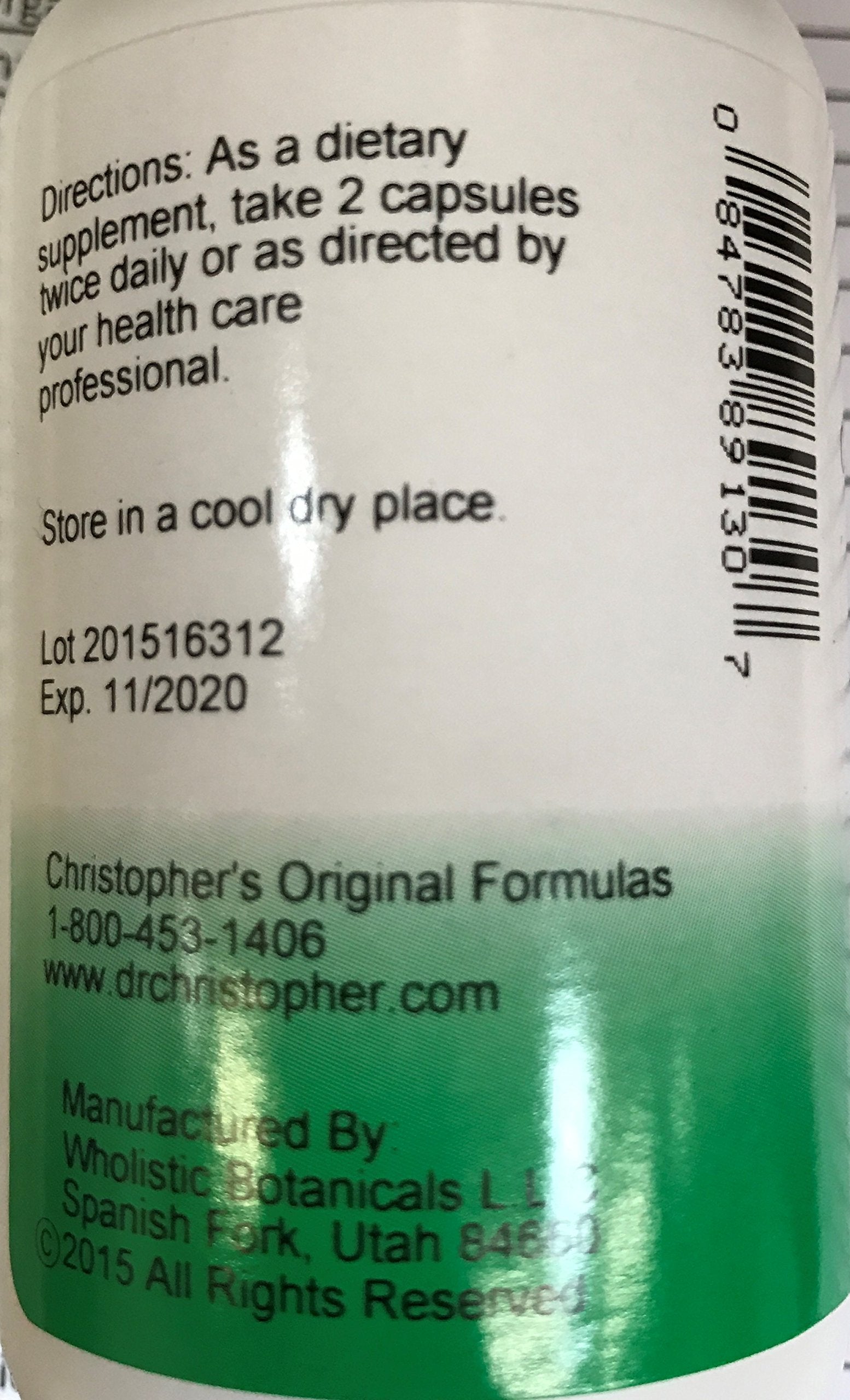Gélules végétariennes de Christopher's Original Formulas Joint Formula, faciles à avaler pour la routine quotidienne.