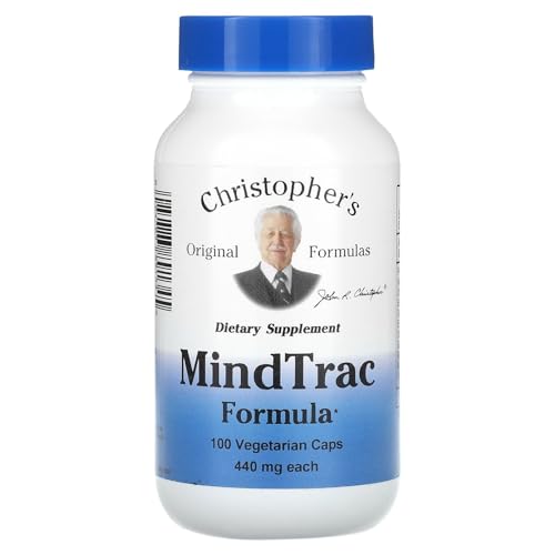 La bouteille MindTrac de Christopher's Original Formulas, soutien émotionnel potentiel et routine quotidienne.