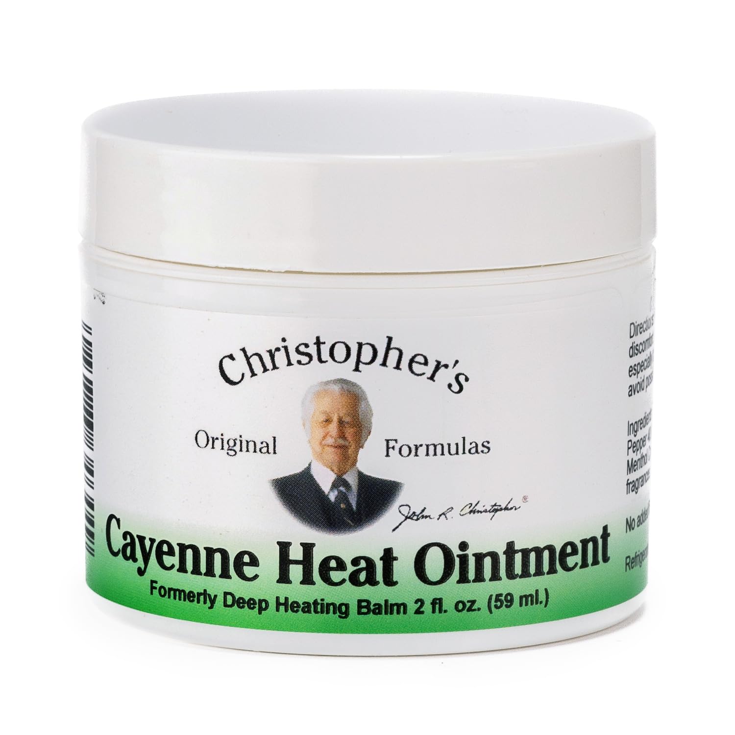 Pommade Cayenne Christopher's Original Formulas, bouteille 2 oz, usage ciblé sur les muscles.