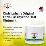 Application ciblée Christopher's Original Formulas Cayenne Heat Ointment sur articulation.