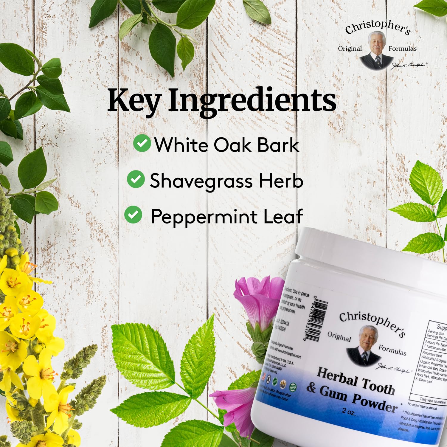 Utilisation quotidienne de la poudre dentaire herbale pour gencives et dents.