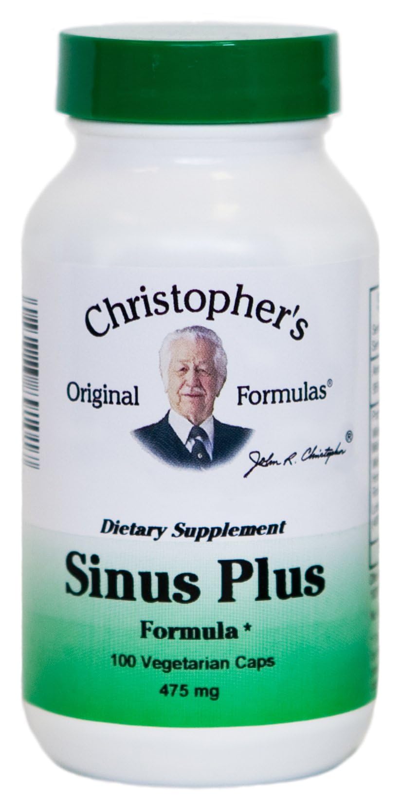 Christopher's Original Formulas Sinus Plus, bouteille de capsules, soutien quotidien du bien-être.