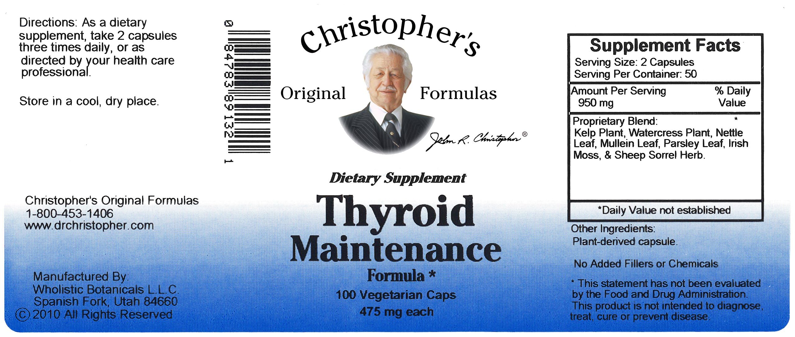 Christopher's Original Formulas préparation d'utilisation pour routine de bien-être