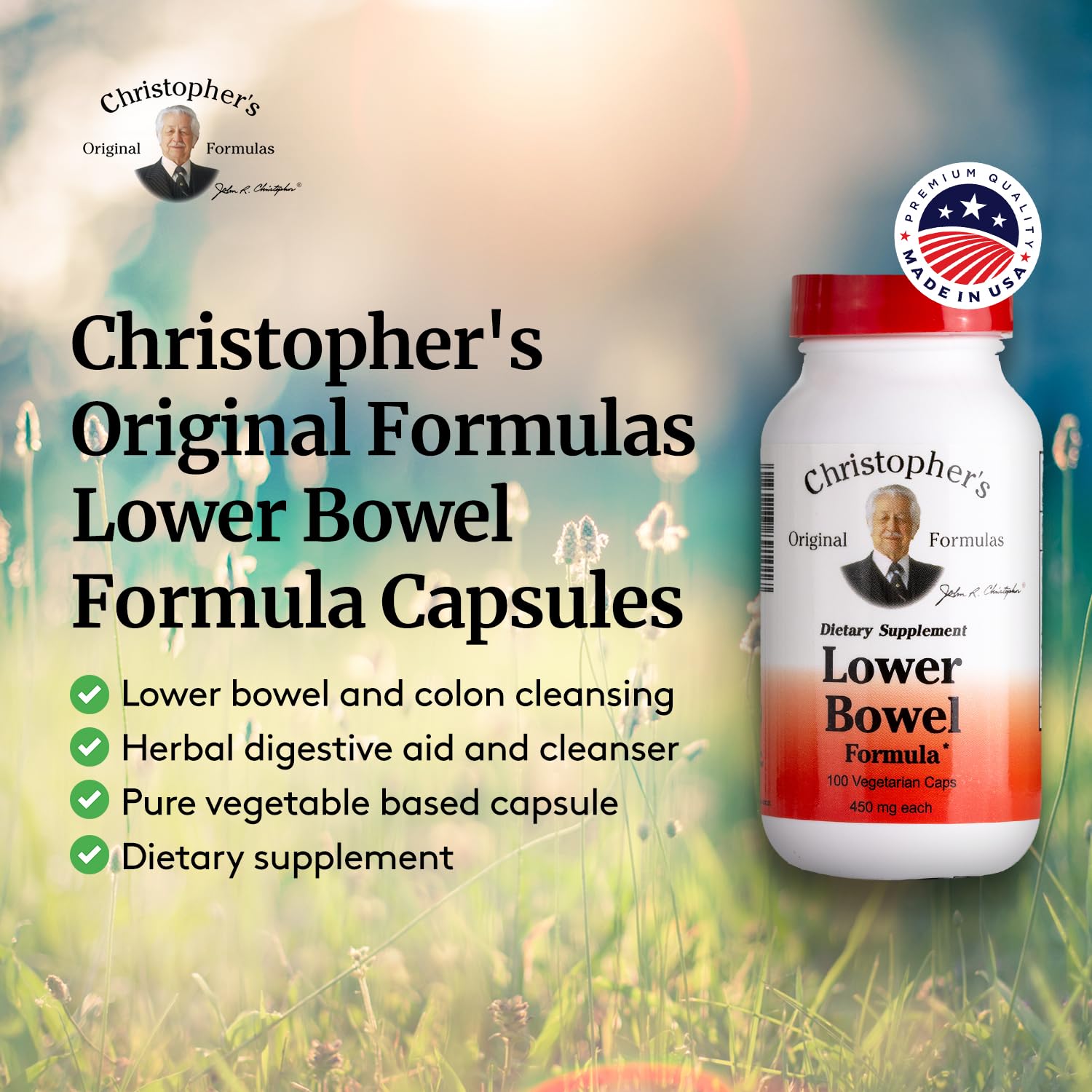 Christopher's Original Formulas utilisation-quotidienne-capsules facilite une routine digestive.