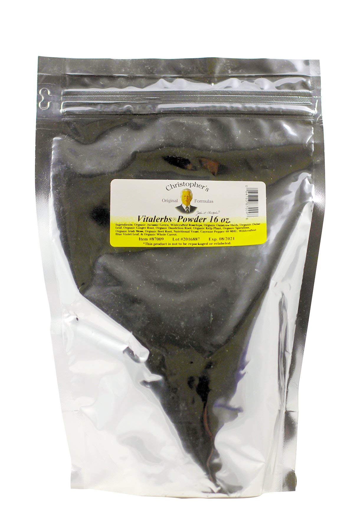 Vitalerbs poudre de Christopher's Original Formulas, soutien nutritionnel quotidien.