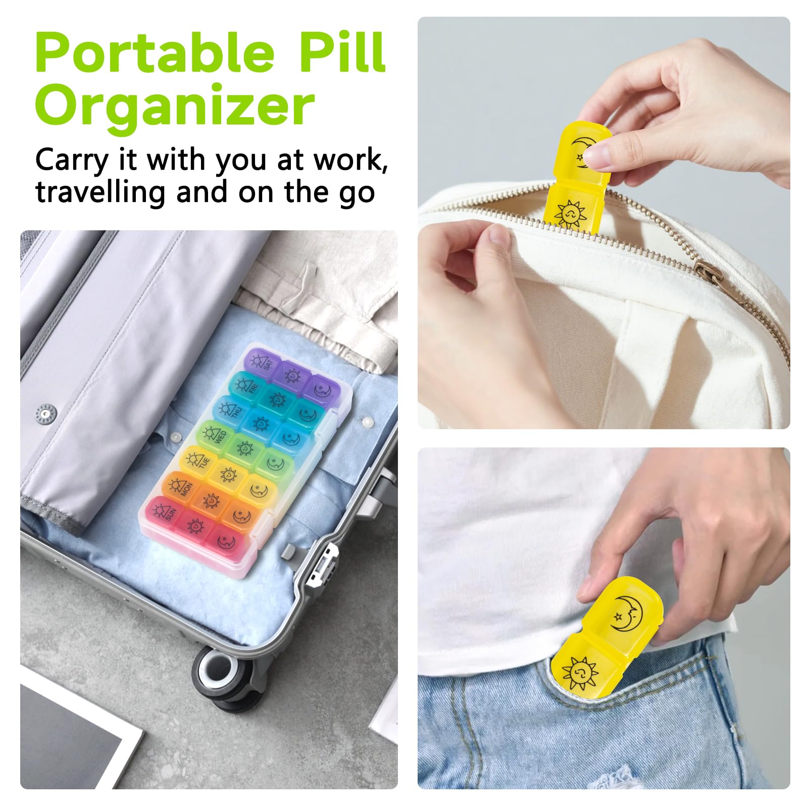 Chrxbei grande capacité pour pilules XL