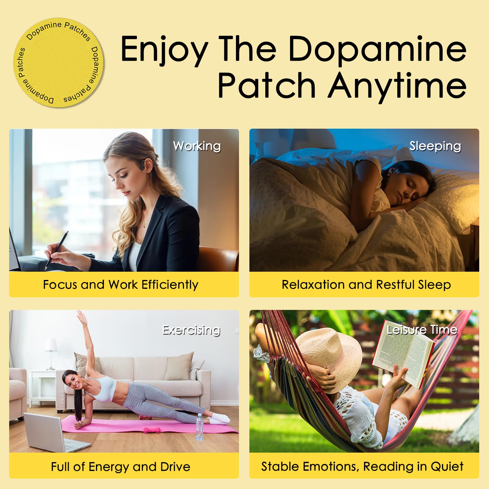 Chrxbei patch dopamine, formule vegan respectueuse des choix éthiques.