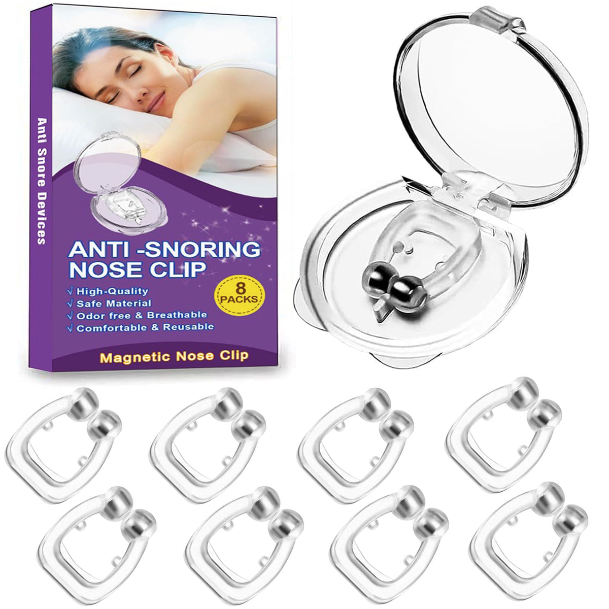 Chukkima clip nez anti ronflement en action pour respiration nocturne plus claire