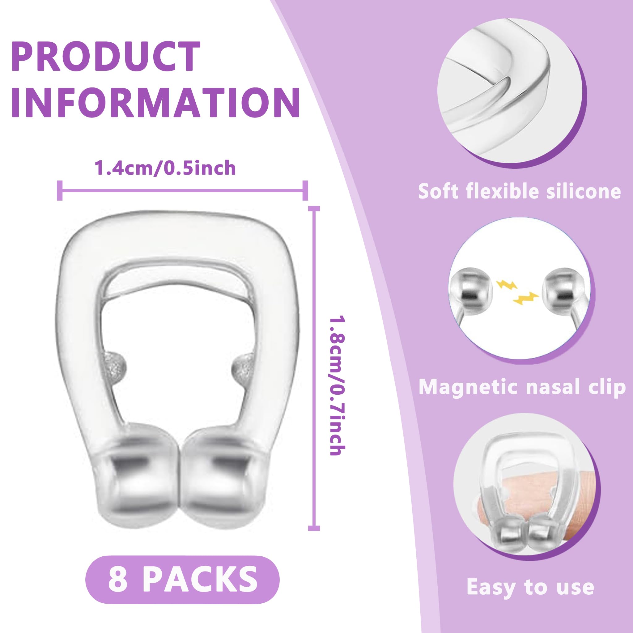 Chukkima silicone doux clip nez, confort discret toute la nuit