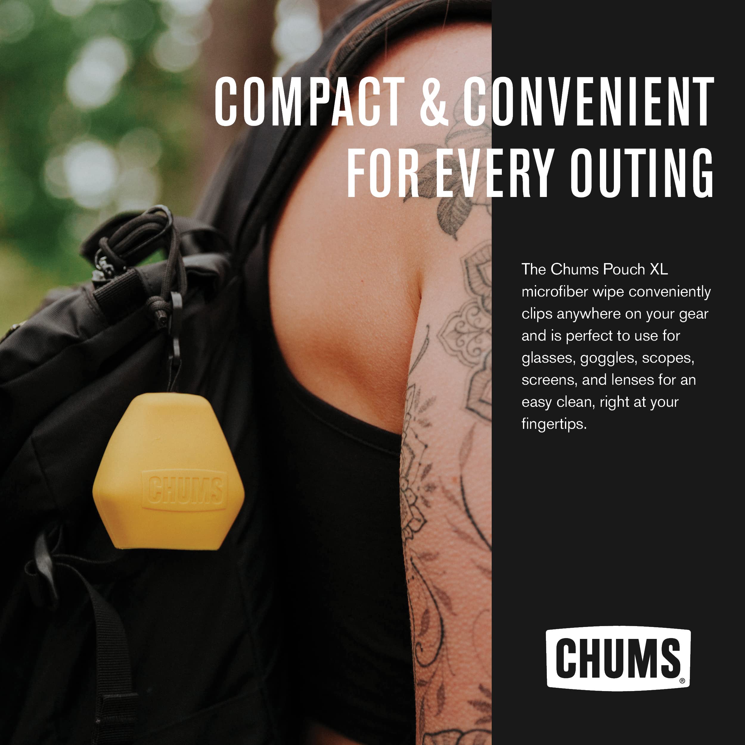 Chums Pouch XL avec attache-clé pratique pour sac et poche.