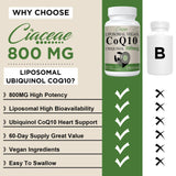 Absorption maximale grâce au liposome Ciaceae CoQ10, disponibilité améliorée.