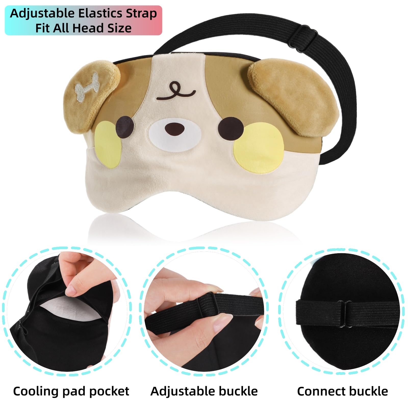 Cididu masque yeux chien: confort léger pour sieste ou voyage.