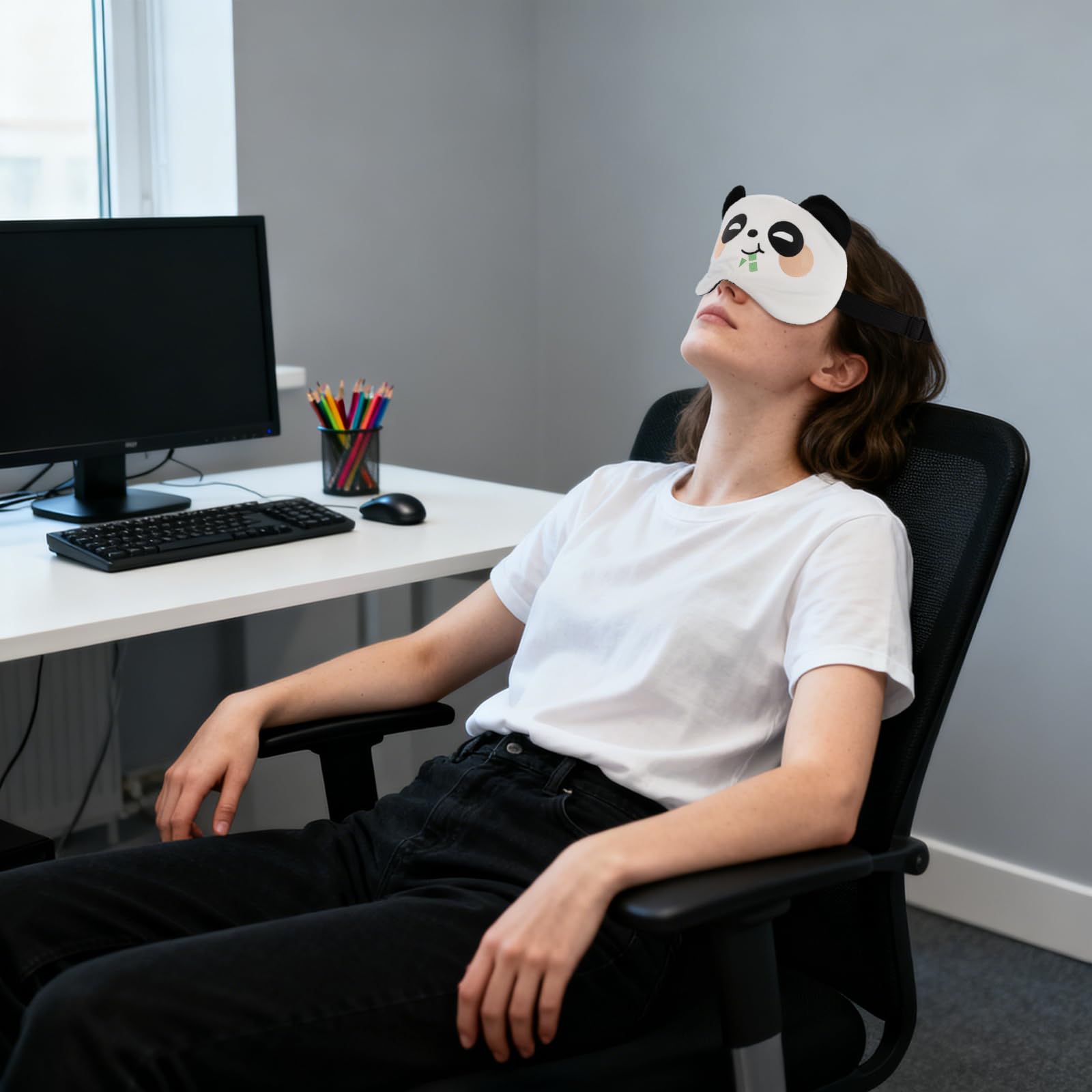 Cididu masque yeux hibou: accessoire amusant et repos rapide.