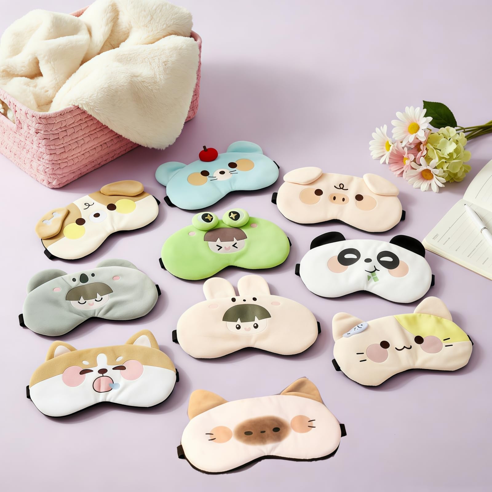 Cididu masque yeux ours: sangle réglable pour un ajustement agréable.