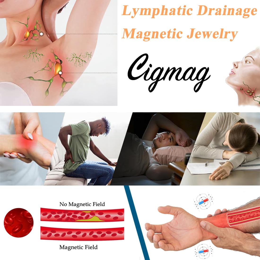 Cigmag 9X: détail cuivre prune, fini hypoallergénique durable