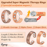 Bague Cigmag Cuivre ajustable, réglage facile à domicile.
