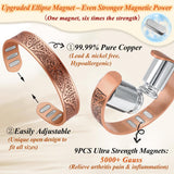 Bracelet Cigmag cuivre ajustable, montage simple à domicile sans outils