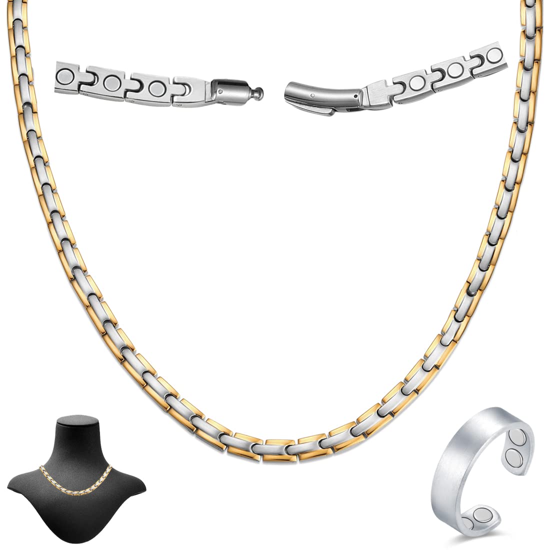 Cigmag collier-magnetique-titane-hommes-femmes : porté quotidien avec aimants puissants.
