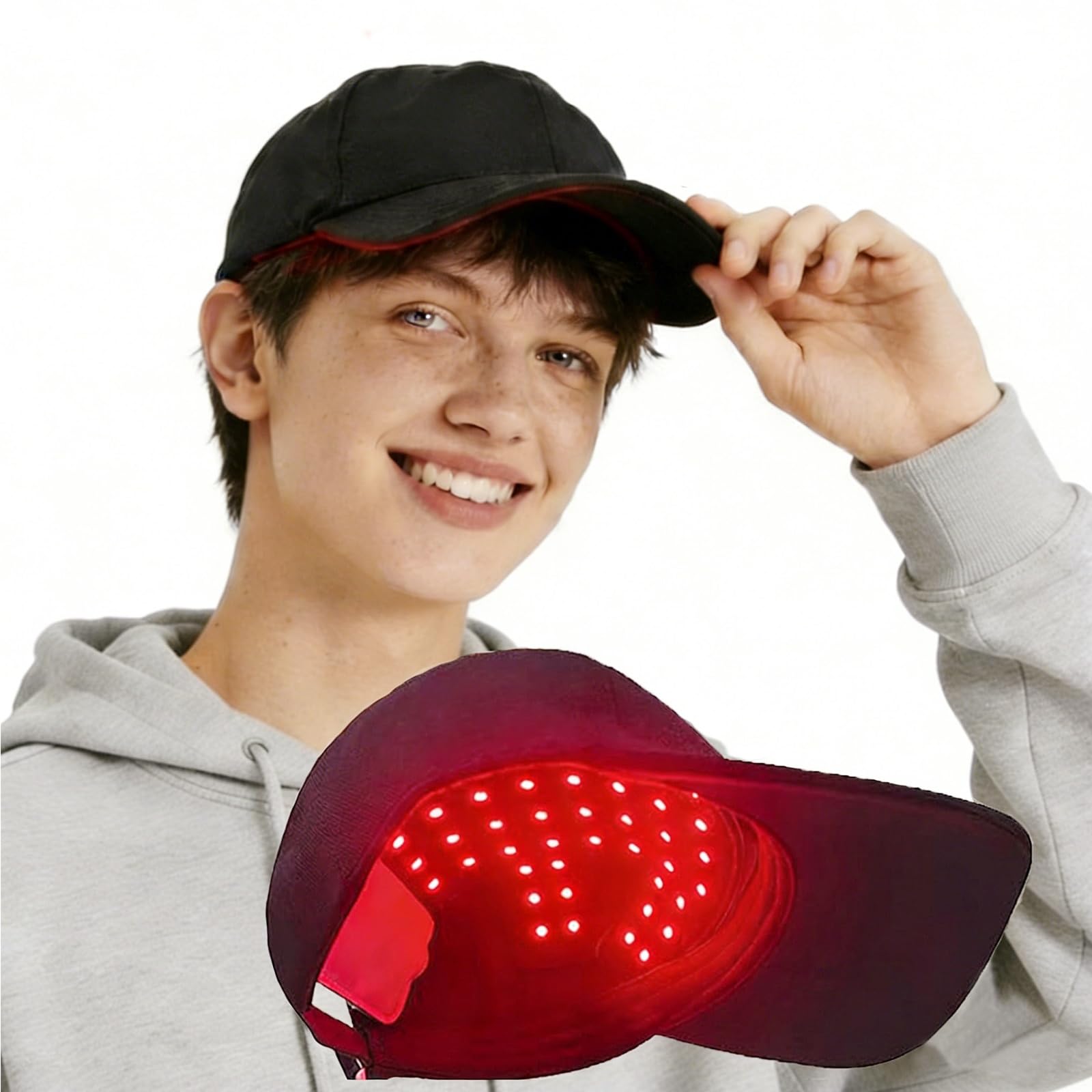 Cilate casque laser : stimulation lumière rouge pour cheveux plus épais et sains.