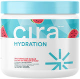 Cira Hydration poudre versée dans un verre pour hydratation rapide