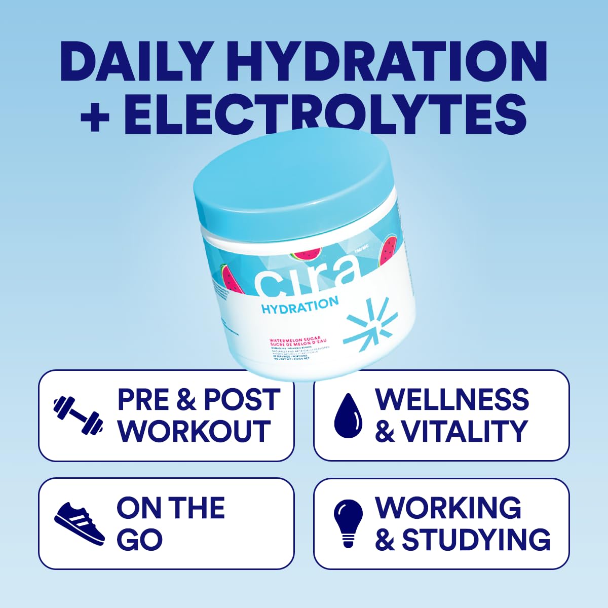 Doseur Cira Hydration prêt à mesurer la portion