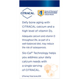 Citracal gros plan sur les tablettes 1200 mg, format compact.