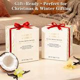 CJVIUS coffret cadeau bougies coco vanille prêt à offrir.