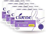 Claene: protection nocturne en coton biologique avec ailes pour tenue nocturne sûre.
