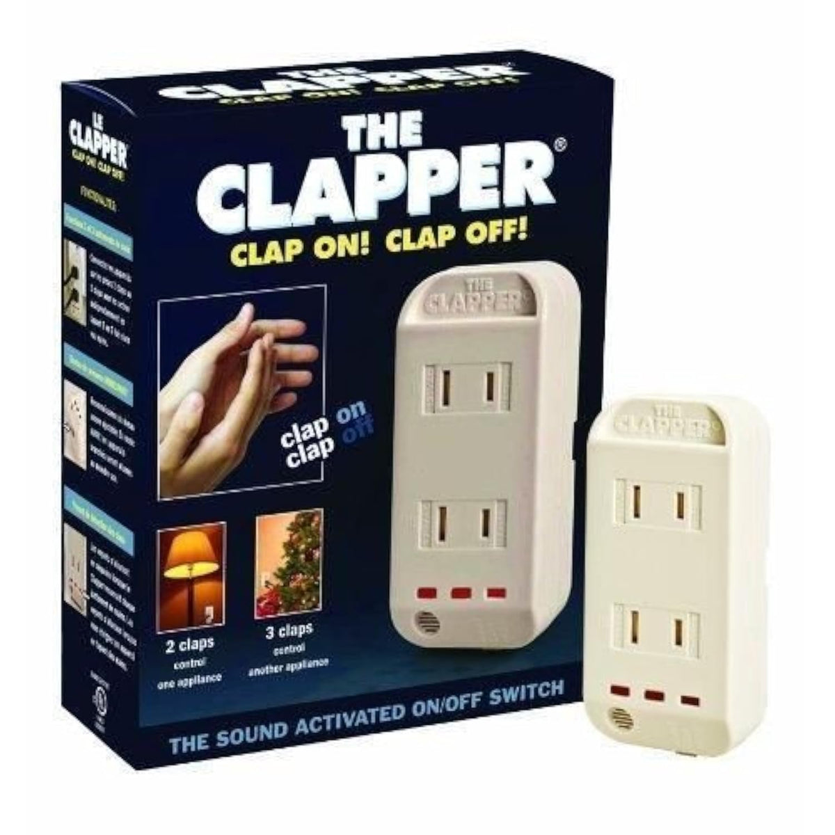 Clapper interrupteur sonore activé par le son, pratique pour mains libres à domicile.