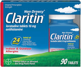 Claritin boîte et tablettes: visualisation du produit pour une allergie potentielle.