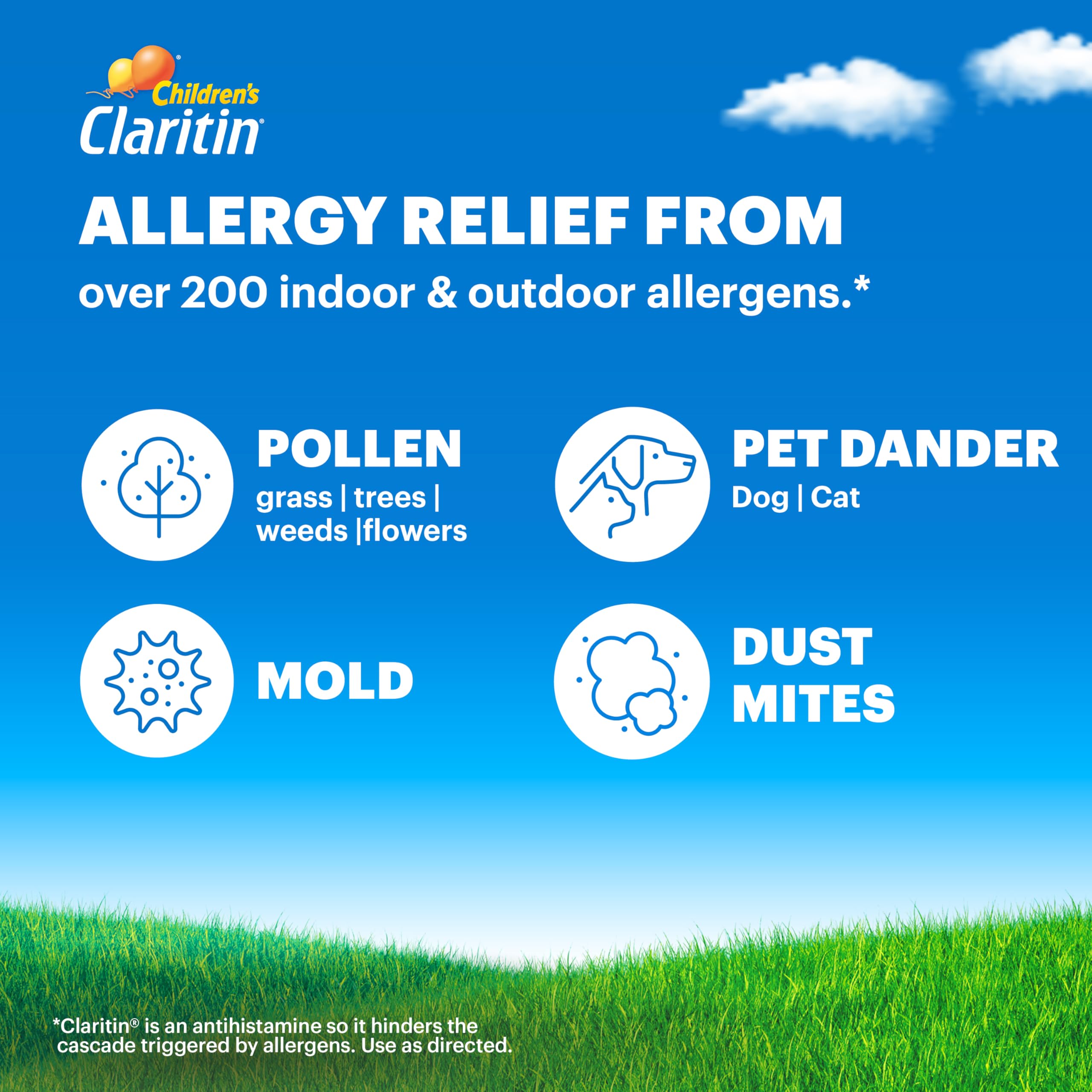 Emballage clair et pratique pour le traitement quotidien des allergies.