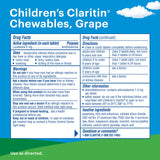 Comprimés à mâcher Claritin goût raisin, prise rapide sans eau.