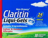 Capsule liquide Claritin Liqui-Gels prête à avaler, facilité d'ingestion.