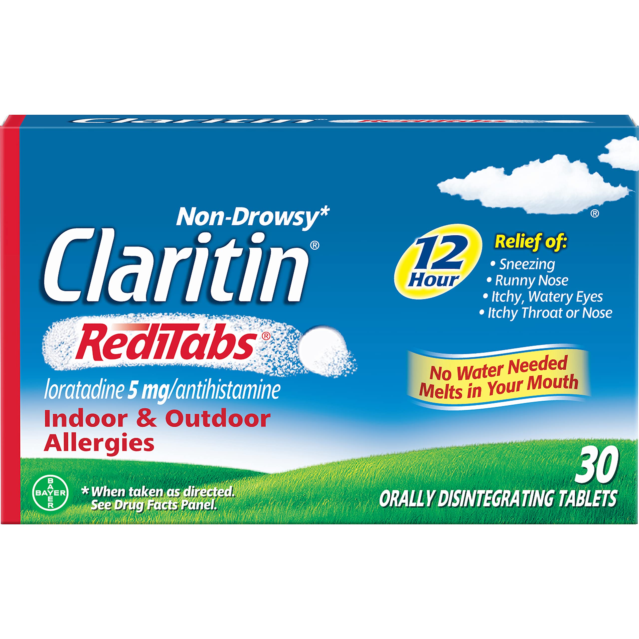 Claritin RediTabs pack de 3, format pratique pour les allergies quotidiennes.
