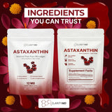 ClarityMD Astaxanthin : produit vérifié par des tiers pour qualité et traçabilité.
